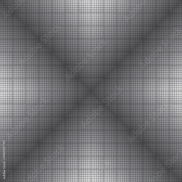 Obraz black and white square mosaic seamless pattern vector illustration