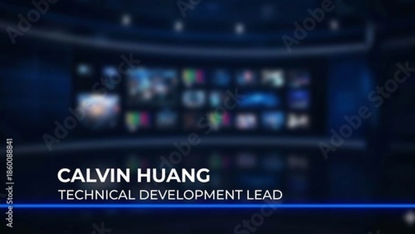 Fototapeta Futuristic Tech Lower Third Title