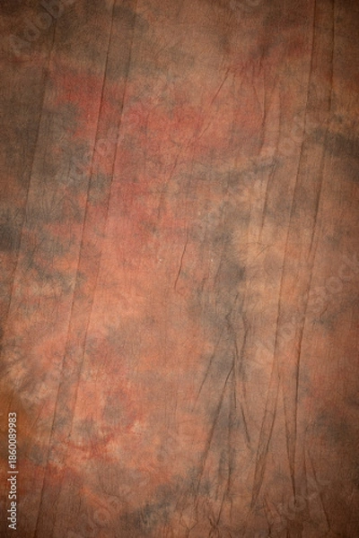 Obraz Painted studio background, portrait backdrop, dark brown texture