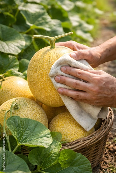 Obraz Melons Cleaning after Harvest