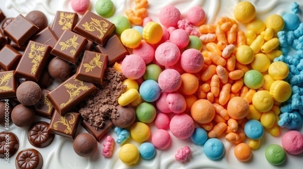 Obraz Assorted sweets and chocolates