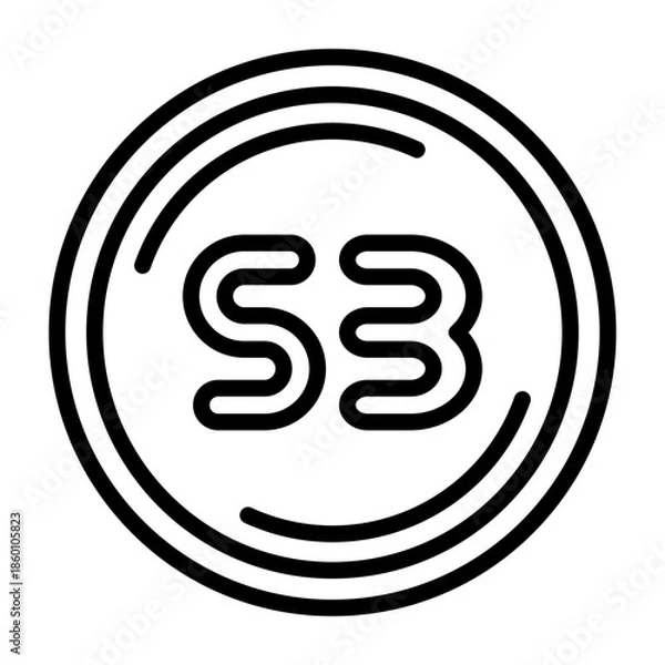 Fototapeta Fifty three Vector Icon