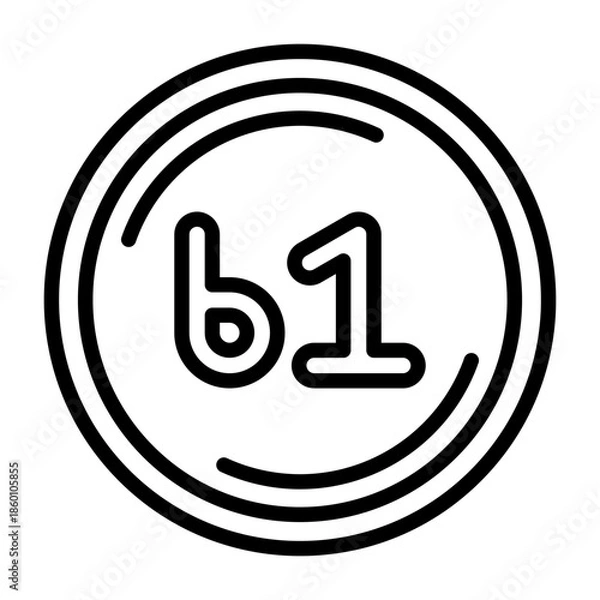 Fototapeta Sixty one Vector Icon