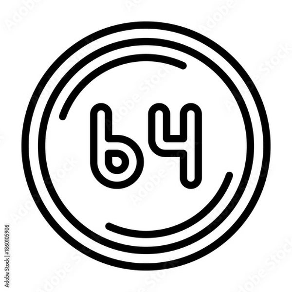 Fototapeta Sixty four Vector Icon