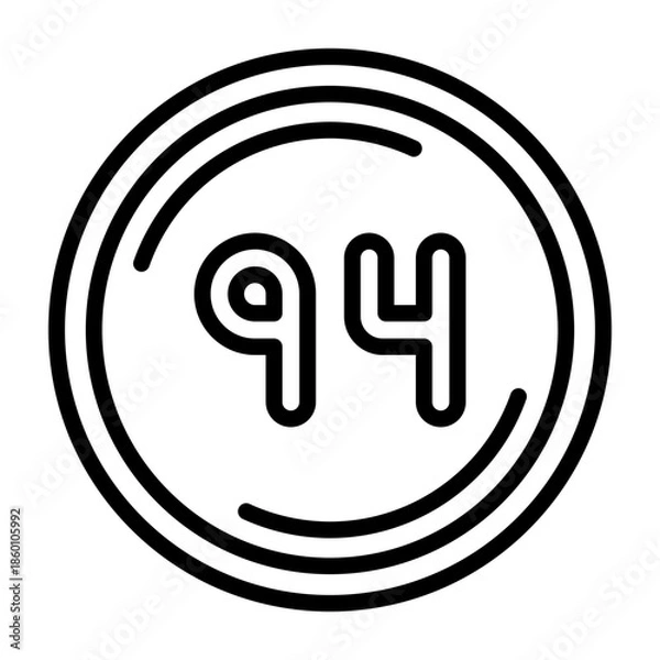 Fototapeta Ninty four Vector Icon