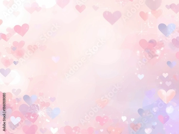 Obraz Soft hearts background