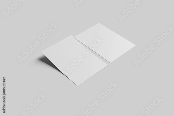 Obraz Blank A5 Flyer Mockup - 3D