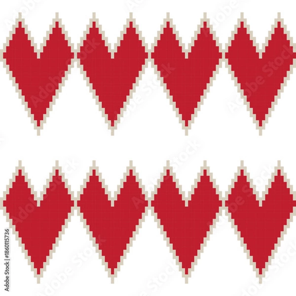 Obraz Red Heart Fair isle pattern design