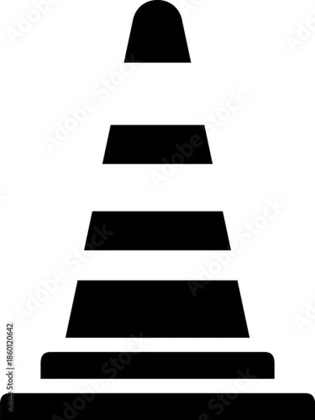 Fototapeta 三角コーンのアイコン