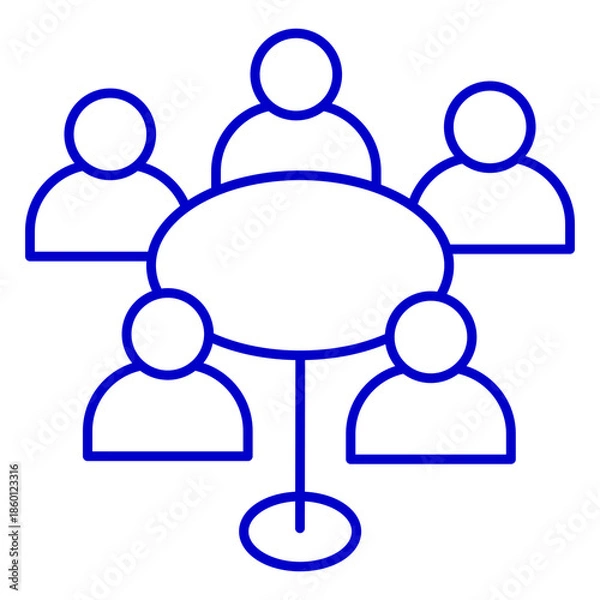 Obraz Discussion Group Line Icon