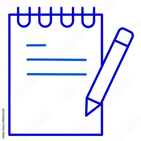 Obraz Notepad Pen Line Icon