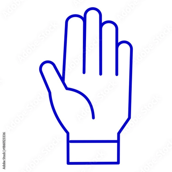 Obraz Hand Up Line Icon