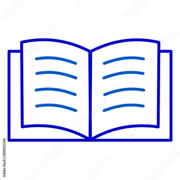 Obraz Reading Book Line Icon