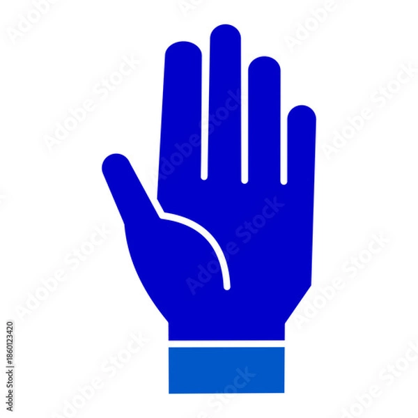 Obraz Raising Hand Solid Icon