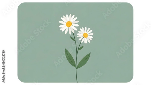 Obraz Daisy Flower Illustration