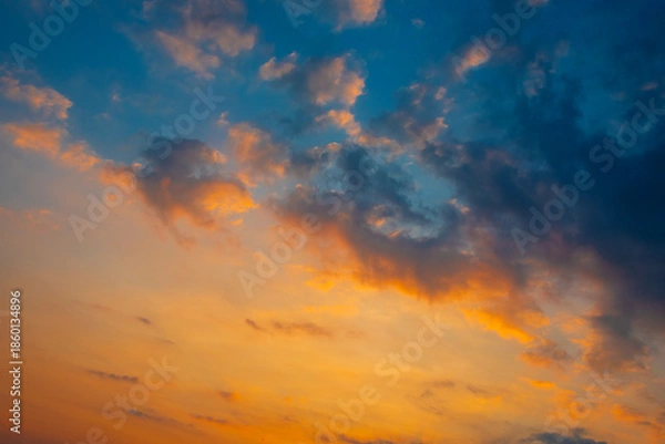 Obraz Nice twilight sky and could