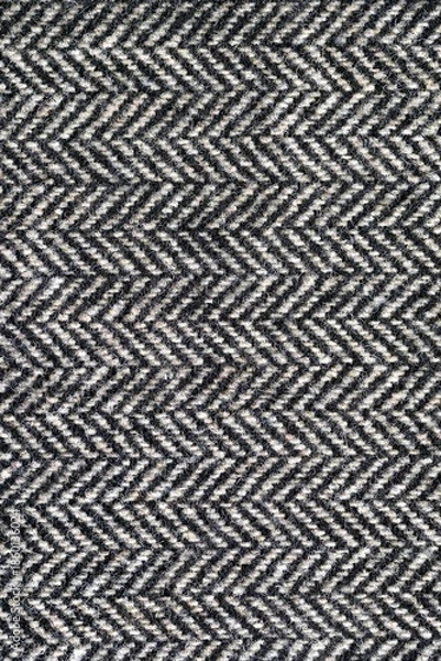 Obraz Black and white colored wool fabric background