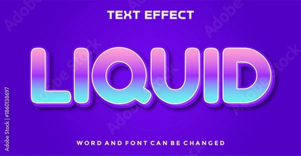 Fototapeta Liquid editable text effect