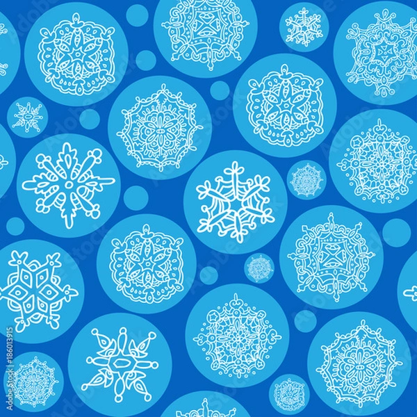 Fototapeta Seamless winter texture. Seamless pattern can be used for wallpaper,  pattern fills, web page background,  surface textures.