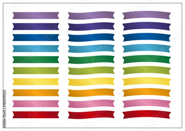 Obraz カラフルなリボンのあしらい2