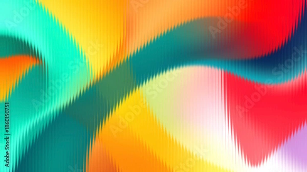 Obraz Vibrant abstract background with colorful wavy patterns