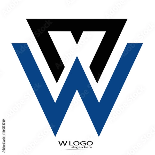 Obraz letter W logo
