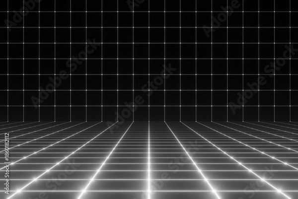 Fototapeta Perspective Grid Background