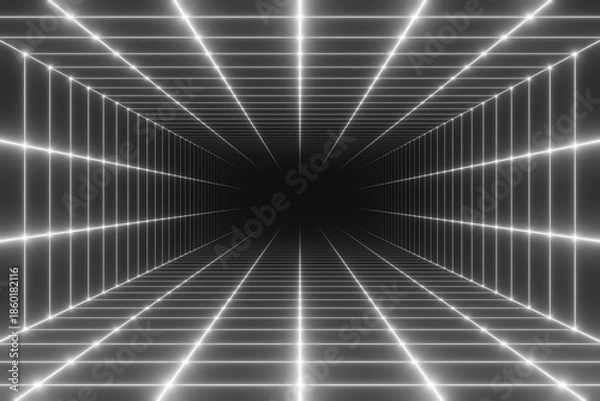 Fototapeta Perspective Grid Background