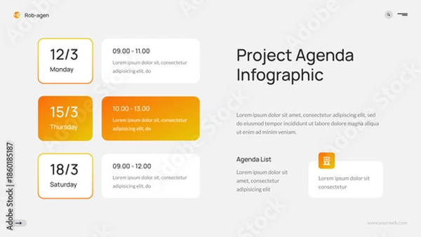 Obraz Project Agenda Infographic 