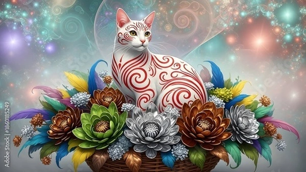 Obraz easter bunny with eggs