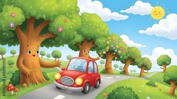 Obraz car on the road