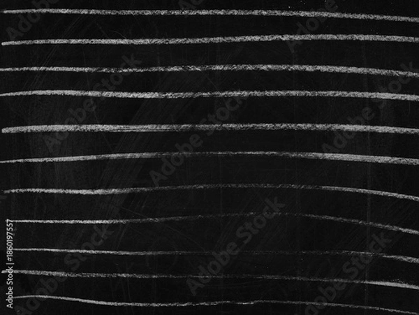 Obraz Lines for handwriting, black chalkboard, old blackboard background and texture
