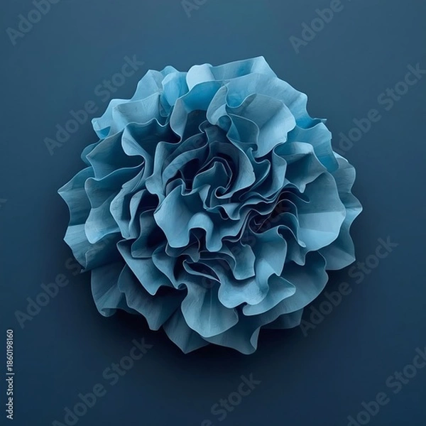 Obraz blue flower on a white background