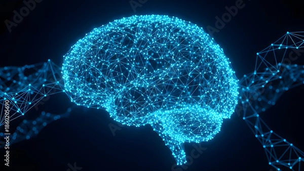 Obraz Digital Brain Network Artificial Intelligence Concept