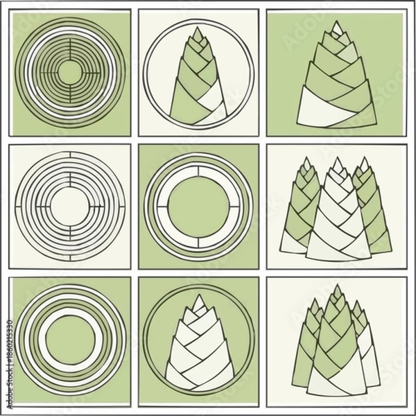 Obraz アースカラーの抽象的な波状の風景の背景、流れるような有機的な形状と温かみのあるカラーパレットを備えたデジタルアート
