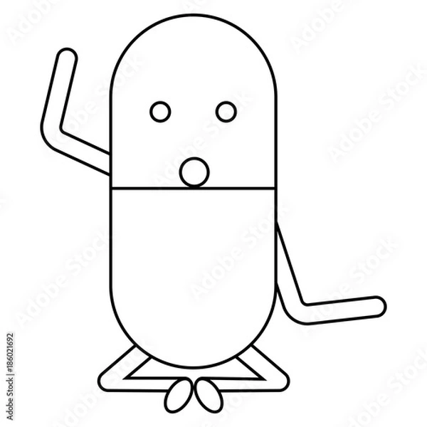 Fototapeta kawaii pill icon image