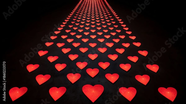 Obraz red heart background