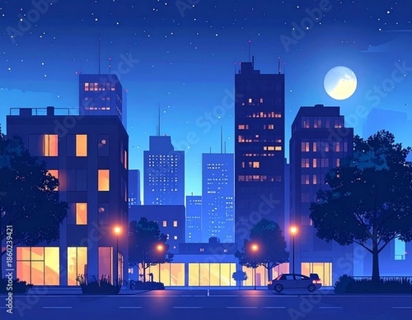 Obraz 都市　背景