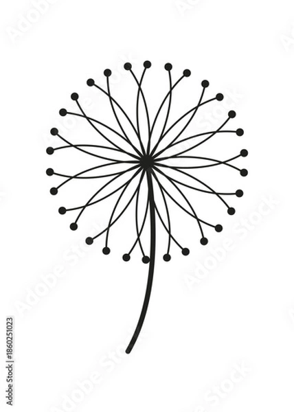 Obraz Dandelion Icon Perfect for Various Creative Projects and Designs