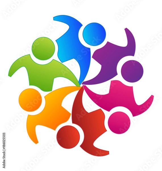 Obraz Teamwork group planning and creating icon