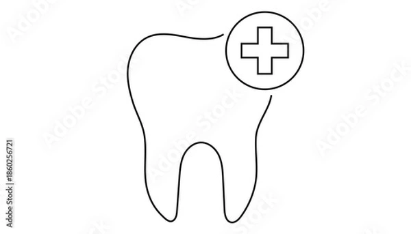Obraz tooth icon vector illustration.eps
