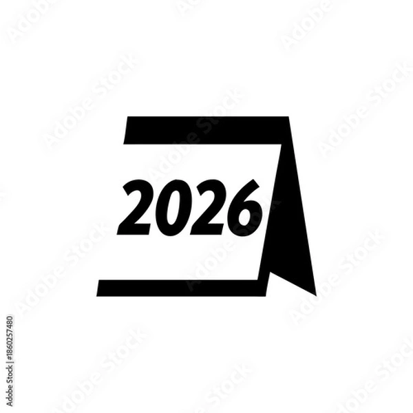 Obraz Paper Calendar Single Solid Icon Representing Dates and Organization Vector illustration