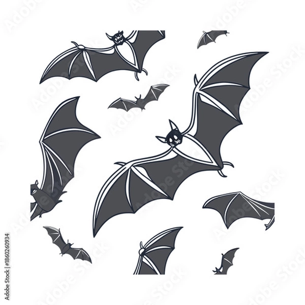Fototapeta Bat Seamless Pattern Svg