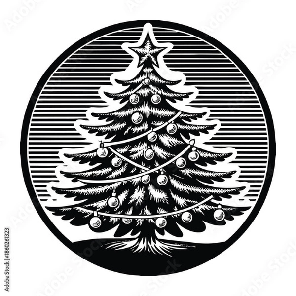 Fototapeta Christmas Tree Svg