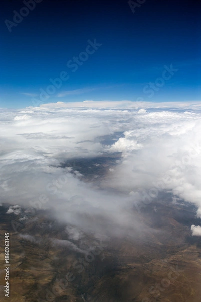 Obraz Clouds, a view from airplane window