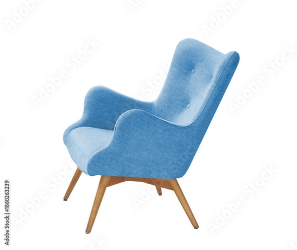 Obraz Comfortable armchair on white background. Interior element.