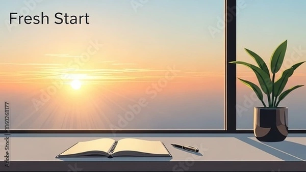 Fototapeta Sunrise study setup