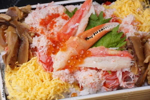 Obraz ずわいがに海鮮ちらし弁当