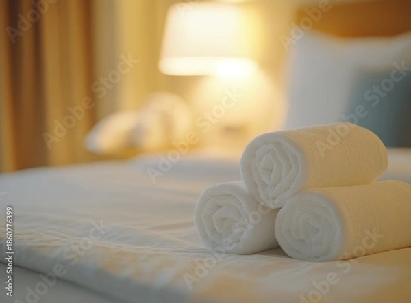 Obraz bed with pillows