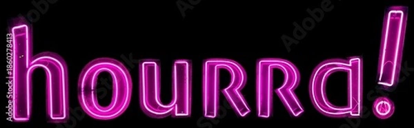Obraz hourra! néons roses